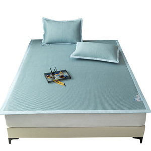 夏季高端冰豆豆凉席三件套2025新款学生宿舍单人冰丝席空调软席子