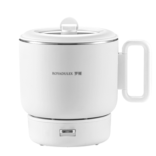 罗娅便携式电煮锅304不锈钢旅行折叠锅小型多功能电锅一人食1.2L