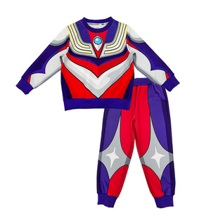 卫衣奥特曼衣服男孩冬季正版运动服宝宝万圣节儿童套装2026新款潮