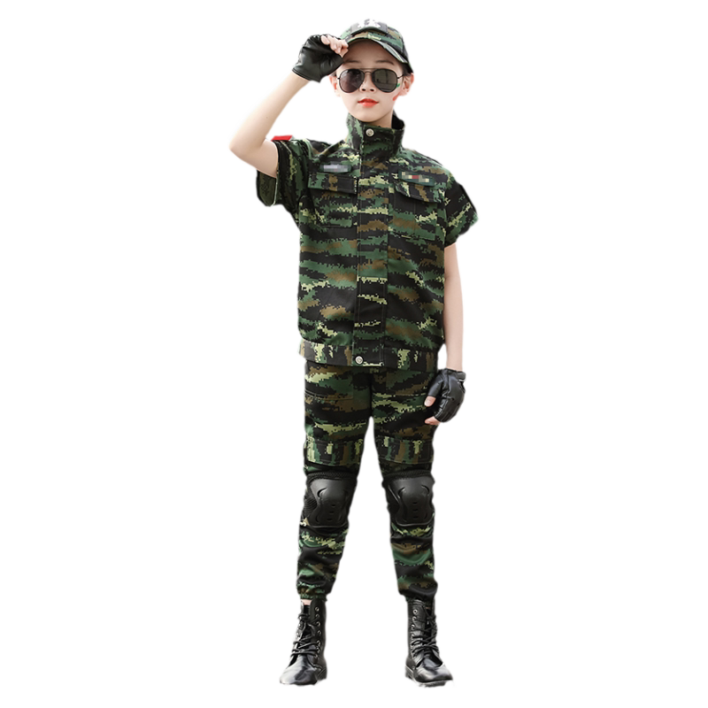 儿童迷彩服套装短袖夏季