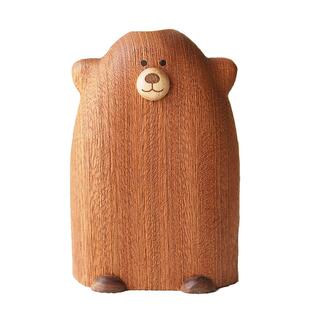 清仓木头恰恰|小熊花瓶摆件治愈可爱实木手作花器家居装饰礼物