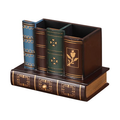 欧式复古树脂装饰笔筒桌面摆件