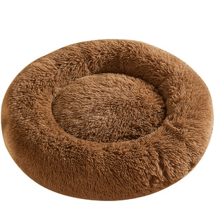 加厚耐脏狗垫子狗窝中型犬冬季保暖长毛绒狗窝圆形狗狗床宠物沙发
