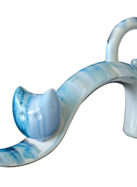 传统窑变釉瓷，创意猫咪摆件