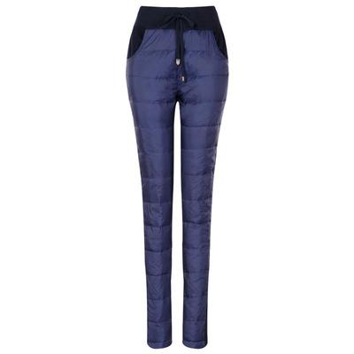 时尚保暖中老年加厚中腰羽绒裤