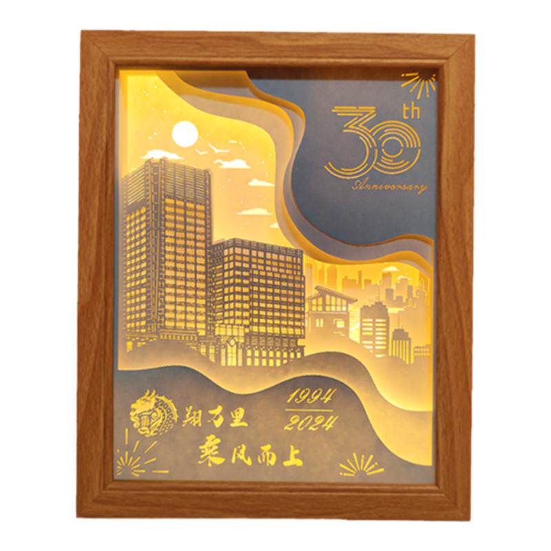 纸雕灯定制公司文旅学校景区logo展会地标3D周年庆节日客户伴手礼