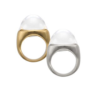 SOFTROOM松果拉丝戒指小众配饰原创设计轻奢极简高级感