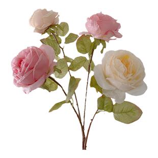 遇花树仿真花绢花大朵玫瑰干花高枝花束民宿店铺软装插花客厅摆件