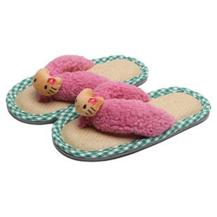 Farfary番薯泥日式仿藤拖鞋家居室内软底轻便少女可爱外穿人字拖
