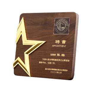 木质奖牌定制授权牌定做退休纪念品年会颁奖代理实木荣誉牌匾铜牌