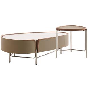 【品牌秒杀】全友家居微晶石茶几轻奢高级感小户型客厅家用茶几桌