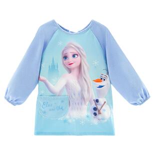 迪士尼艾莎公主灯芯绒反穿衣秋冬棉服羽绒服防脏防水爱莎加厚罩衣
