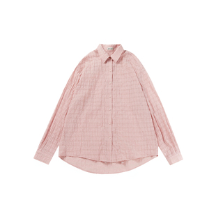 sameuoo散养文化「星纱」开衫衬衣女春中性风叠穿抽绳长袖衬衫