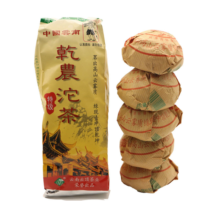 2006云南特级沱茶乾农陈年老沱茶普洱茶生茶500g/条便装