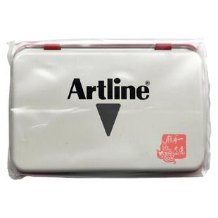 日本旗牌EHJ-3大号印台办公用有黑蓝红色印油印泥盒1号大67*109mm