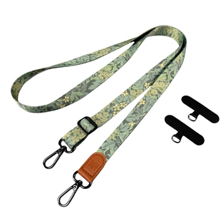 至臻高端皮质可调节斜挎可背挂脖宽不勒复古花纹包包防盗手机挂绳