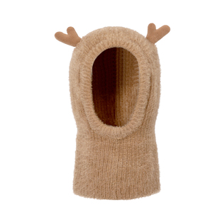 儿童帽子秋冬季男宝宝针织护耳帽男童婴儿围脖围巾一体帽绒保暖冬