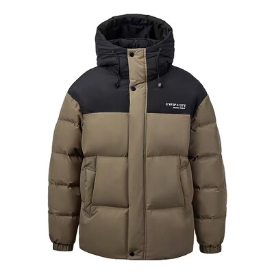 面包短款羽绒服雅鹿连帽