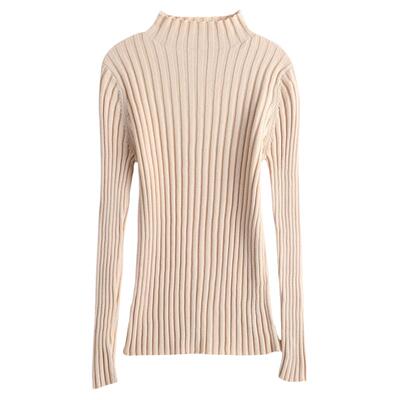 秋新款纯棉半高领修身打底衫