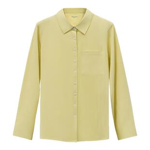 Degre Zero女士长袖衬衫免烫抗菌匹马棉弹力衬衣通勤时尚樱草色