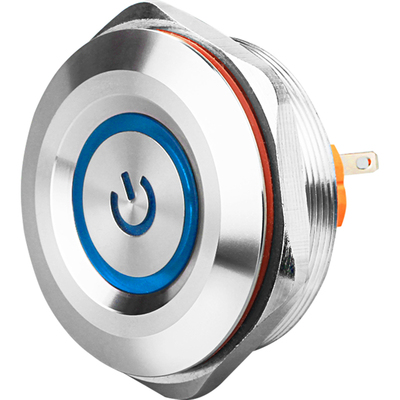 40mm金属按钮开关防水蓝波