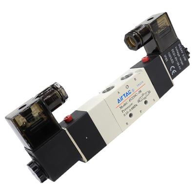 亚德客三位五通中封电磁阀4v230c-08 4v230e-08气动换向控制阀24v