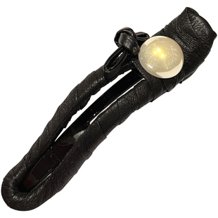 皮质蝴蝶结珍珠鸭嘴夹发夹女后脑勺盘发神器大号抓夹一字鲨鱼夹