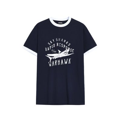 MRCYC复古撞色印花短袖T恤男夏季