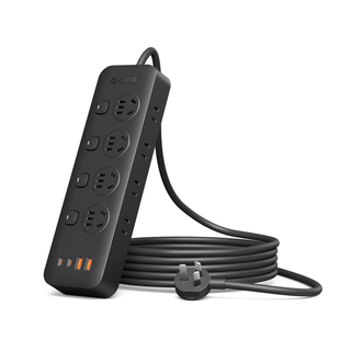 奥睿科分控小胖条插座插排USB拖线板家用办公大功率排插独立开关