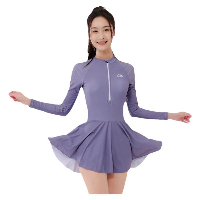 李宁泳衣女裙式连体2023新款温泉
