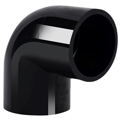 黑色PVC弯头90度水管配件