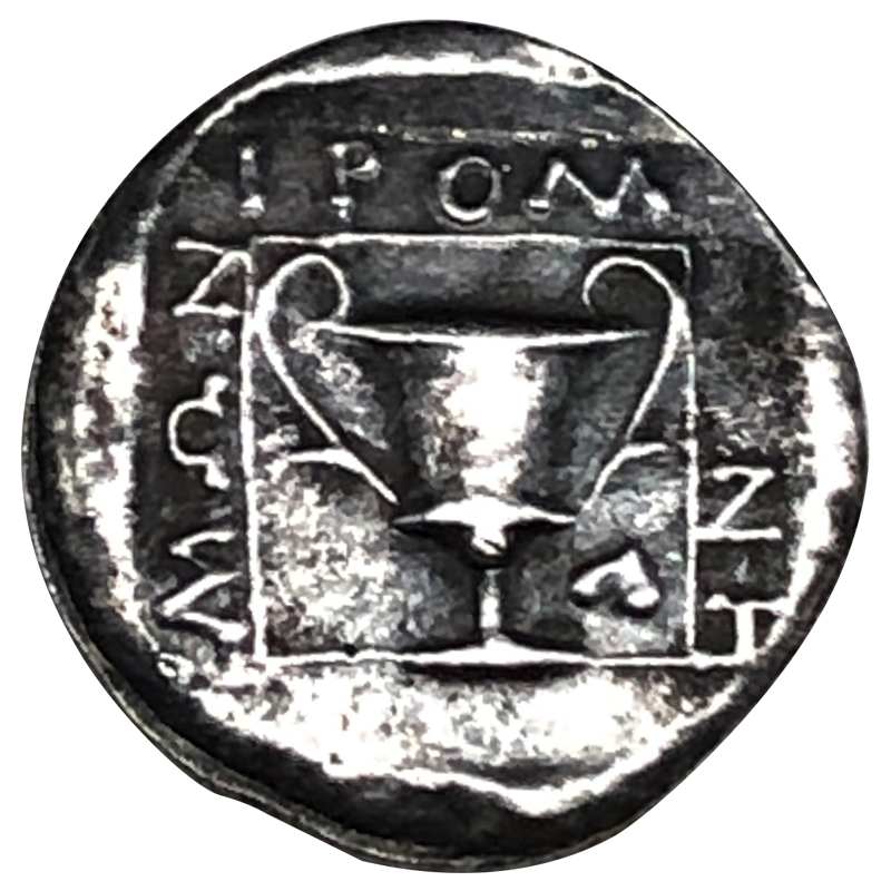 希腊古币小银币纯银神兽狮鹫格里芬坎塔罗斯酒杯戒指定制戒面订做