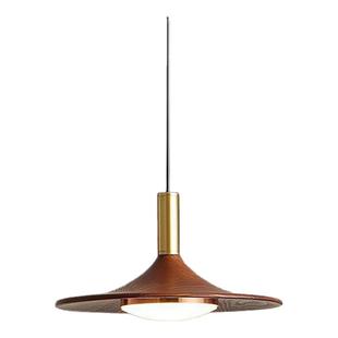 北欧吊灯简约圆形胡桃木餐厅灯创意民宿餐桌吧台卧室床头轻奢吊灯