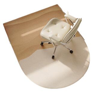 电脑椅子地垫书房学习桌滑轮座椅转椅垫子圆形卧室床边梳妆台地毯