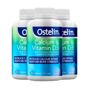 Ostelin奥斯特林成人维生素D钙片中老年人孕妇补钙*3瓶澳洲进口