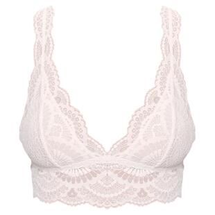 【过季折扣】Eberjey美国深V性感扇形羽感蕾丝女无钢圈三角杯文胸