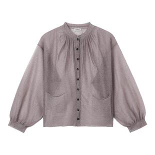现货J1M5买手店 COTEMP 26早秋VEILÉE SHIRT 欧根纱开衫长袖上衣