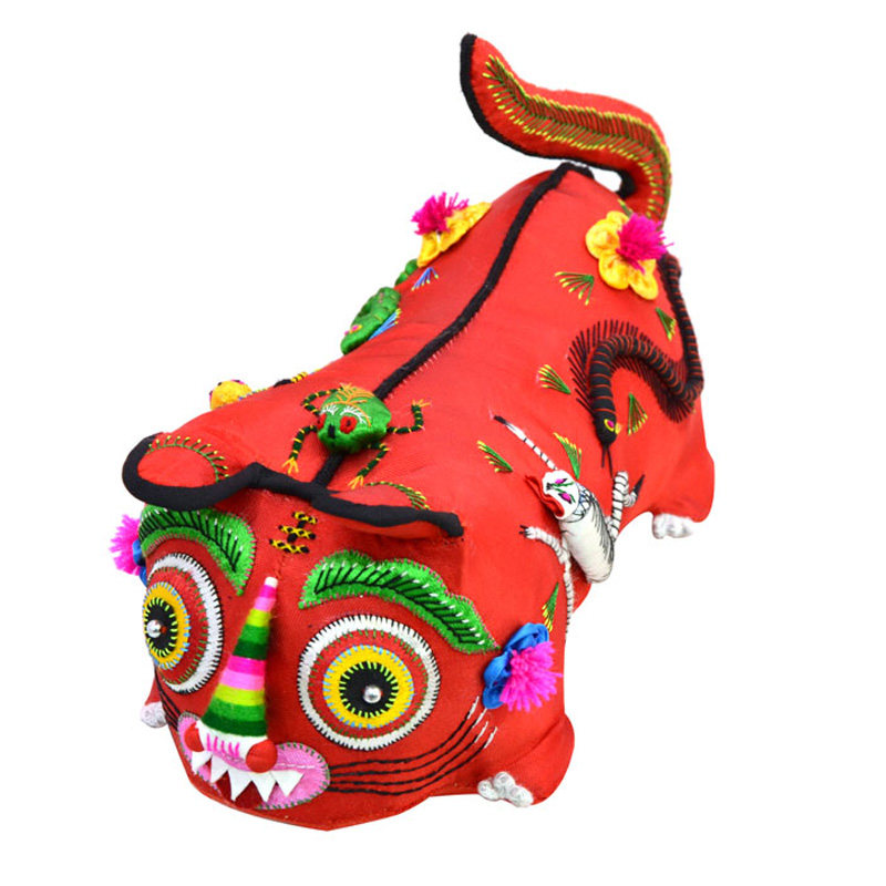 老虎枕婴儿枕头儿童宝宝新生儿虎头枕纯手工工艺民间品布老虎