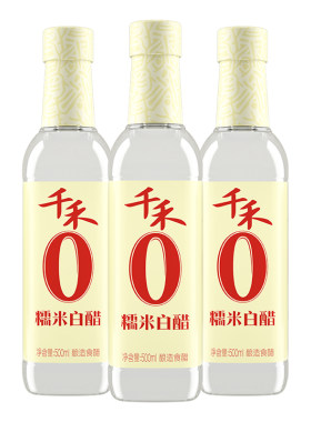 千禾糯米白醋500ml*3瓶装