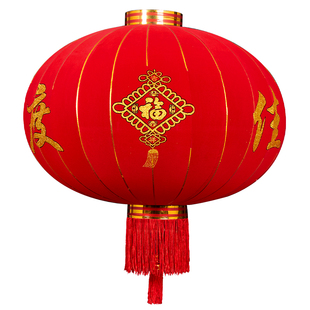 2026新款欢度佳节大红植绒灯笼阳台节日春节布置装饰户外灯笼挂饰