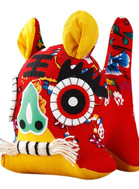 中国风布老虎装饰品摆件