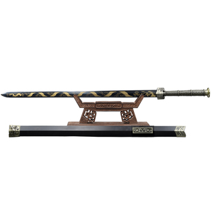 龙泉南晋剑阁花纹钢剑长佩剑全金属鞘柄高锰钢影视八面汉剑未开刃