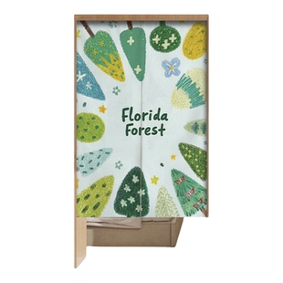 森系布艺门帘隔断帘家用卧室遮挡隐私防风挂帘免打孔半帘个性帘子