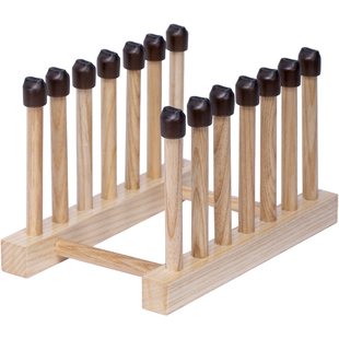 黑胶唱片清洗晾干架AudioBastion白蜡木LP收纳架展示储存两用支架