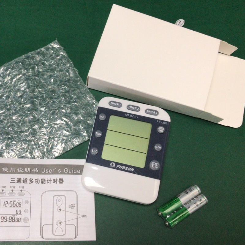 供应PS-382三通道使用7提醒器电池计时器-号厂家电子定时器