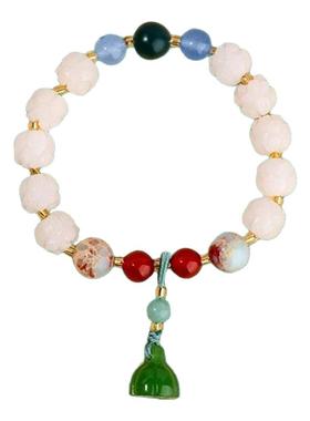 灵隐官方正品白玉菩提根手串法喜