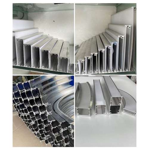 嵌入式LED灯铝槽弧形线性办公定制吊顶带灯灯明装折弯线条线型