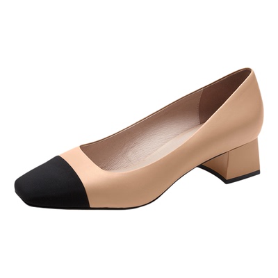 【达播专属】莱尔斯丹2025秋季新款方头浅口单鞋小香风女6T40109