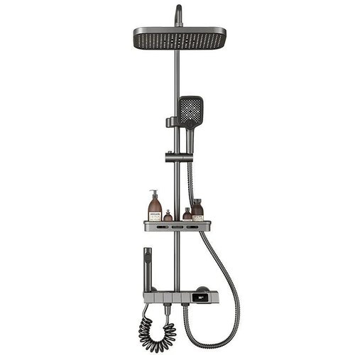 九牧王家用淋浴花洒套装数显恒温卫生间洗澡增压自动控温质感精铜