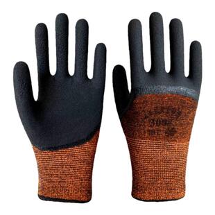 加绒保暖女士小号劳保手套小码耐磨带胶皮防滑工作干活劳动冬季